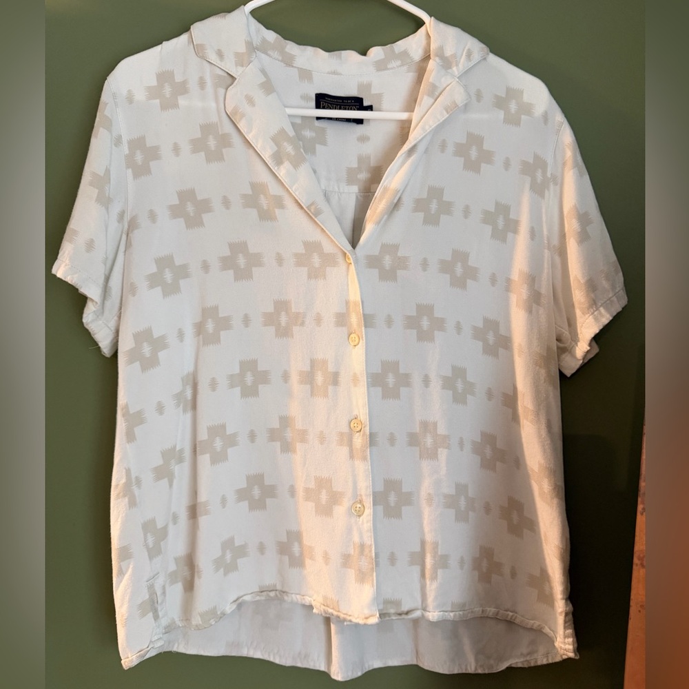 Pendleton Cropped Rayon Shirt Women’s Small